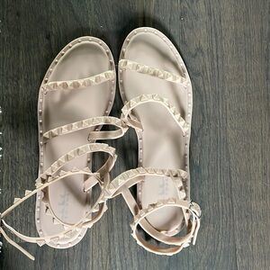 Nude Studded Sandals